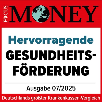 Siegel von Focus Money mit der Auszeichnung hervorragende Gesundheitsförderung für die IKK Südwest