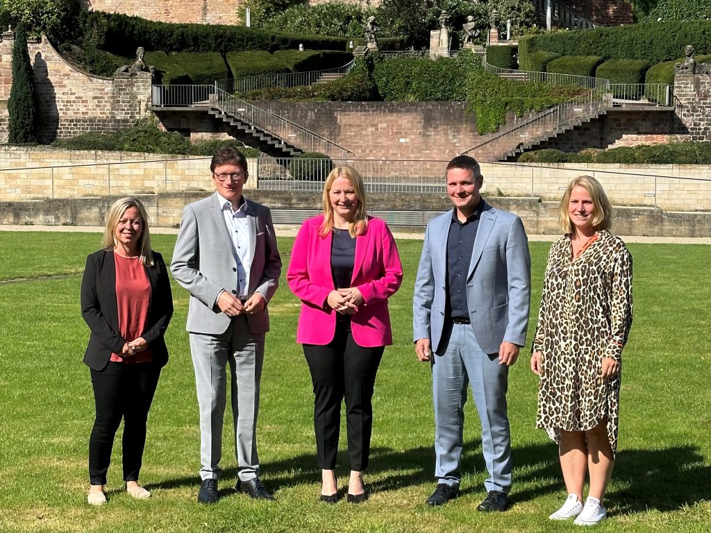 Prof. Dr. Jörg Loth, Christine Streichert-Clivot, Jessica Heide, Nicole Lange und Günter Eller 