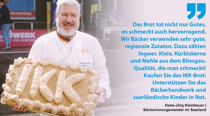 Bäcker Kleinbauer mit dem IKK-Brot