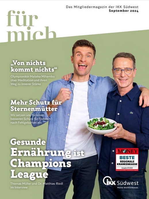 Titelbild des Kundemagazins der IKK Südwest